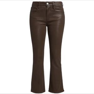 Frame Le Crop Mini Boot Coated Jeans